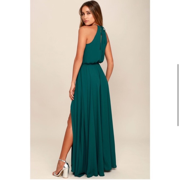 Lulus Essence of Style Teal Green Maxi Dress XL - Picture 6 of 13